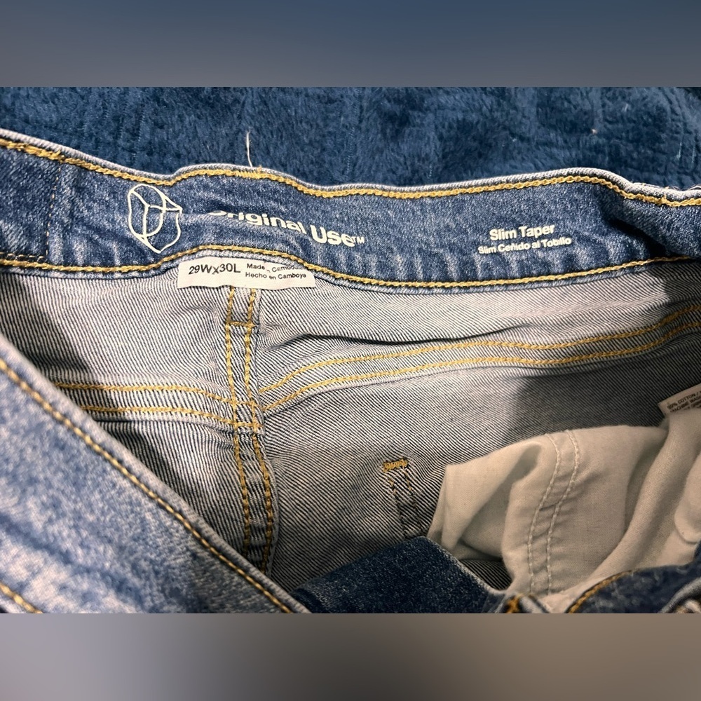 Original Use Men’s Skinny Jeans- Slim Tapered Size 29x30 - Picture 2 of 6